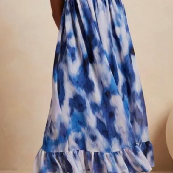 Banana Republic Empire Waist Maxi Dress Sz Medium - Picture 3 of 6